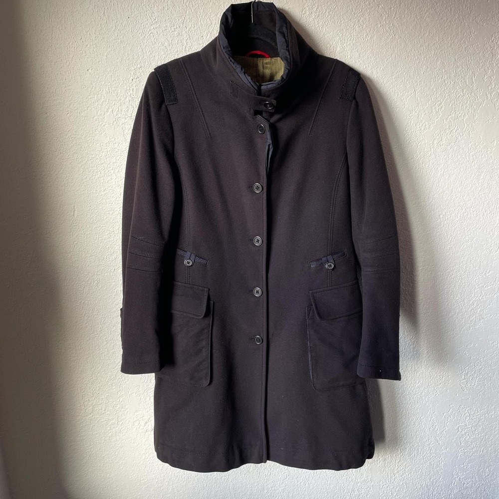 Cinque Mens Navy Blue Relaxed Fit Overcoat Wool Blend Jacket